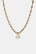 Collane con pendente in acciaio inossidabile, modello Circle Simple, serie Daily Simple, gioielli da donna