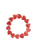 Bracciale elastico con perline a forma di cuore