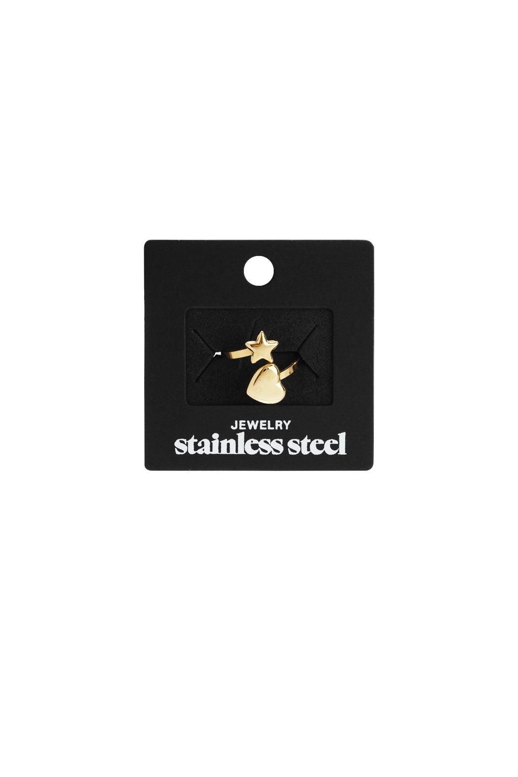 Anello con cuore e stella